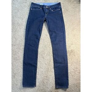 Gap 1969 Jeans Women 28/6L Always Skinny Dark Denim Low Rise Preppy